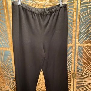 Escada black knit straight leg pants